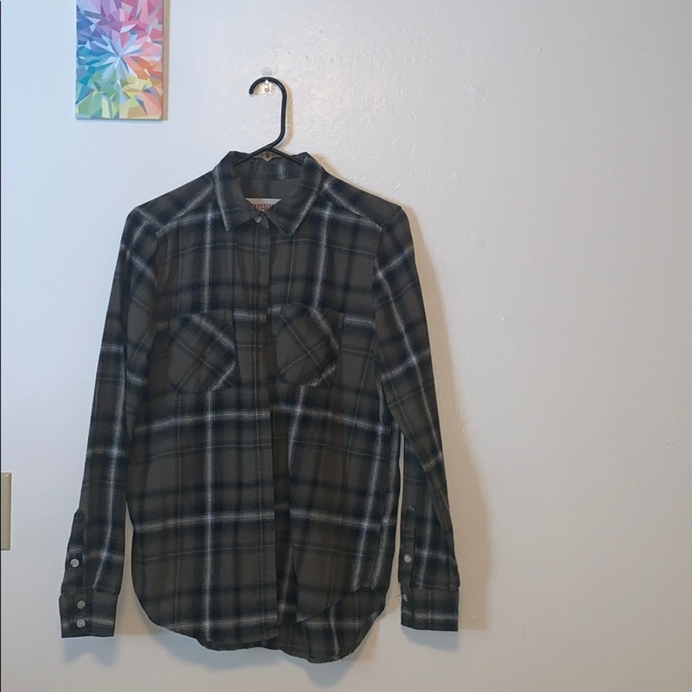 Simple target brand green flannel